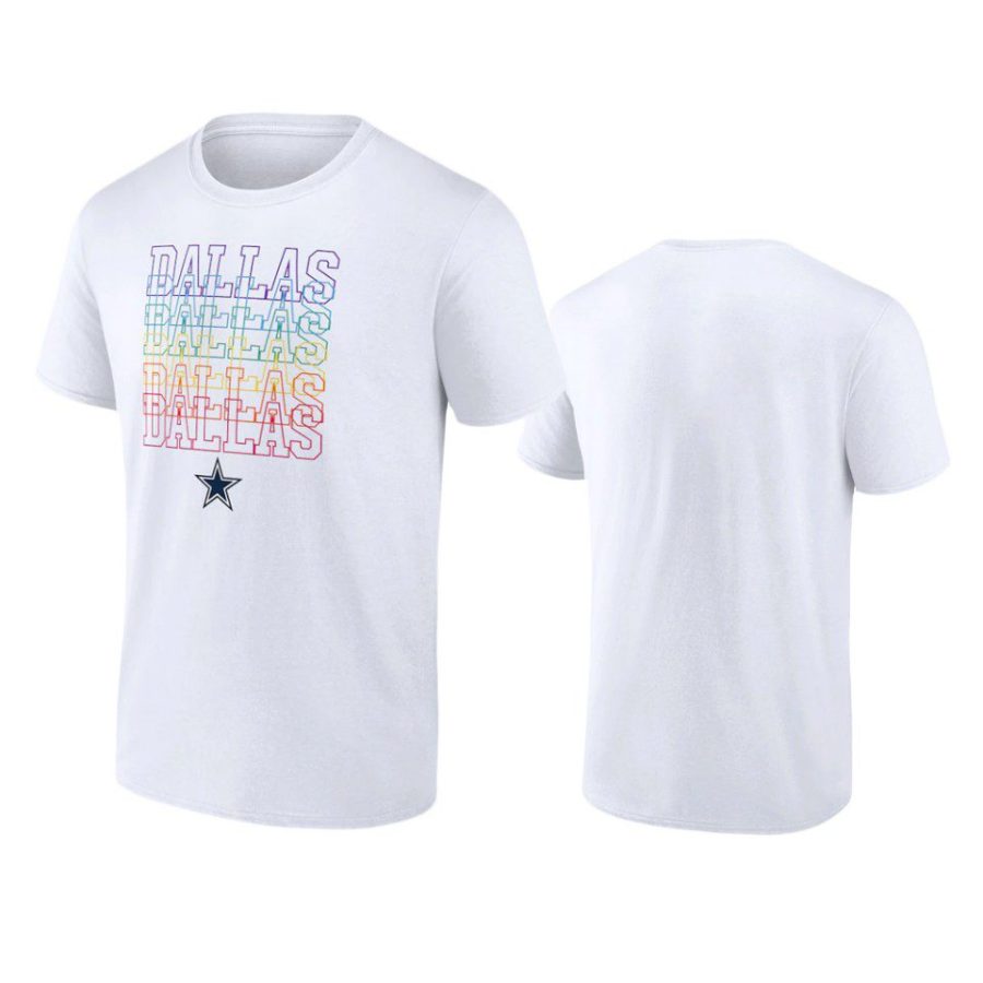 cowboys white city pride logo t shirt