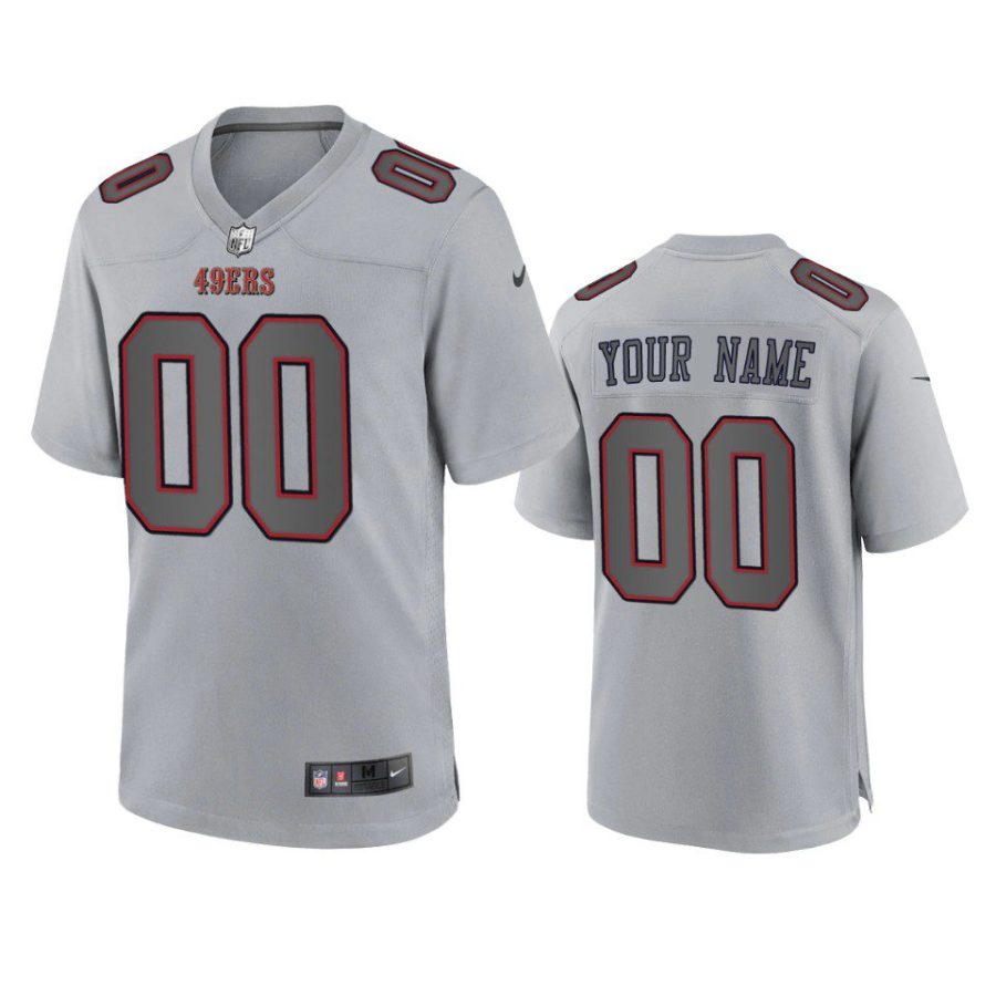 custom 49ers gray atmosphere fashion game jersey