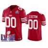 custom 49ers scarlet super bowl lviii vapor fuse jersey