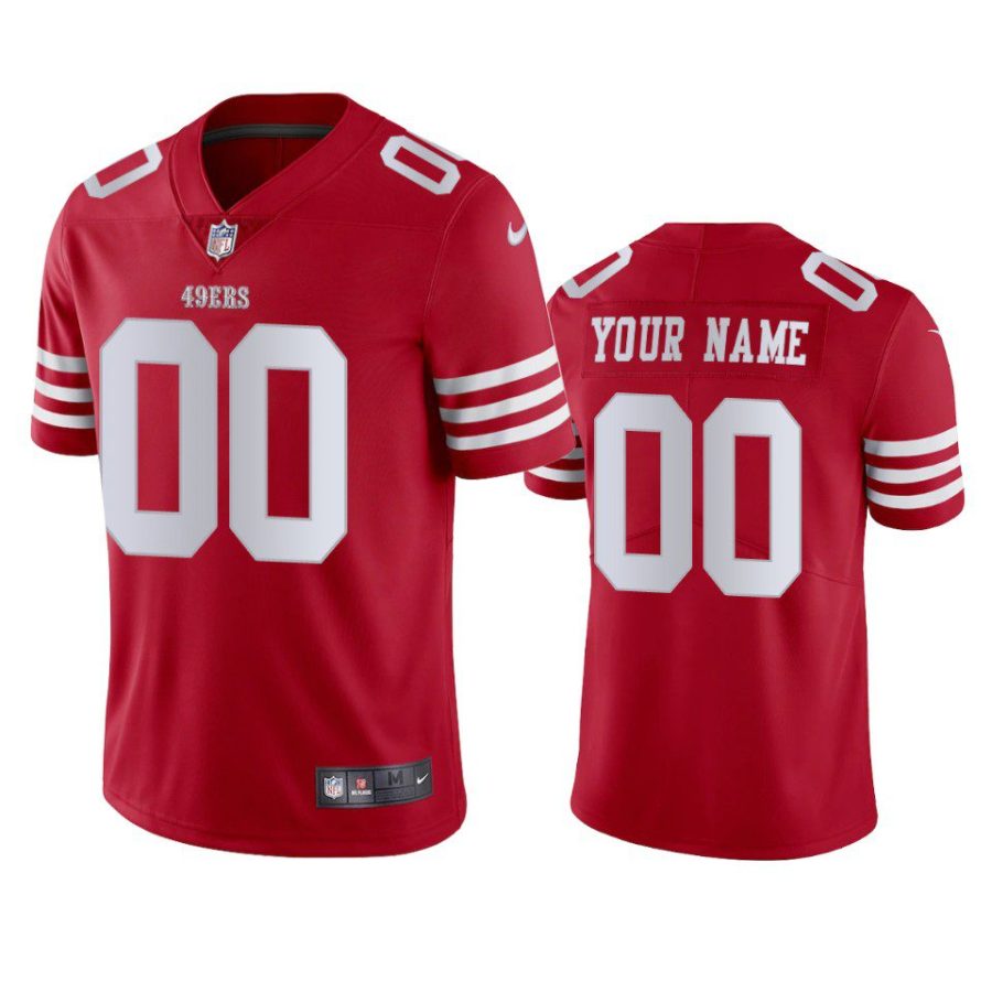 custom 49ers scarlet vapor limited jersey