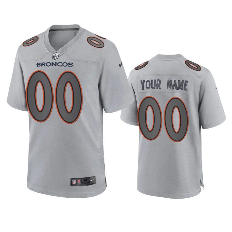 custom broncos atmosphere fashion game gray jersey