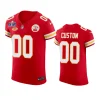 custom chiefs jersey 2024 red vapor fuse super bowl lviii