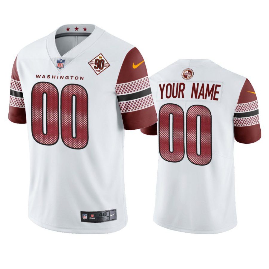 custom commanders white 90th anniversary limited jersey