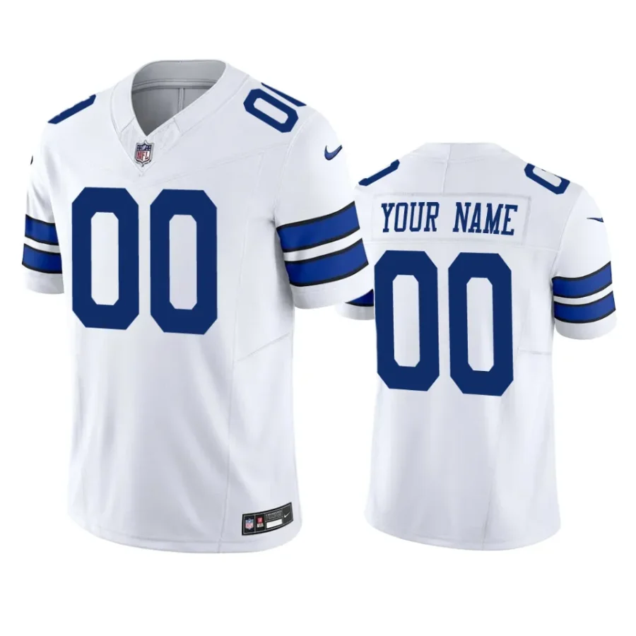 custom cowboys white vapor f.u.s.e. limited jersey