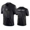 custom dolphins black reflective limited jersey