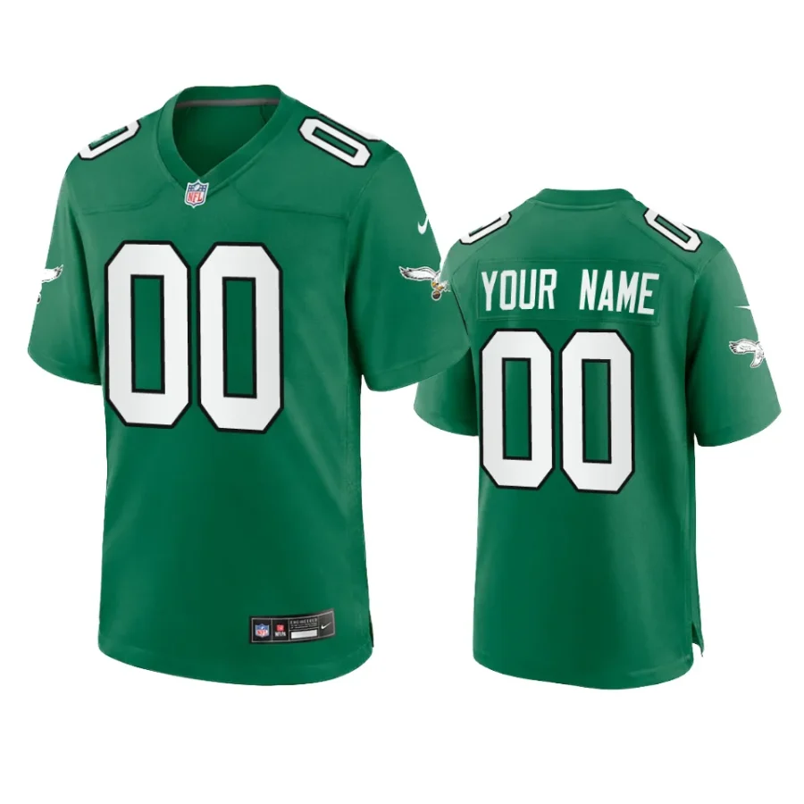 custom eagles alternate game kelly green jersey