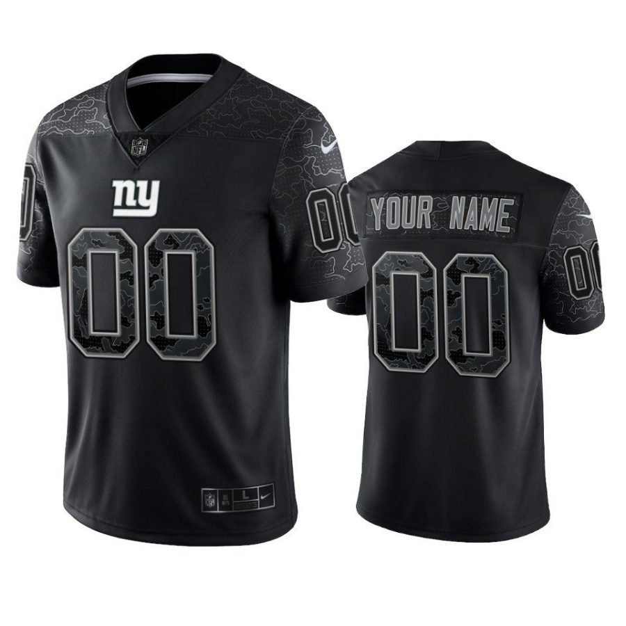 custom giants reflective limited black jersey