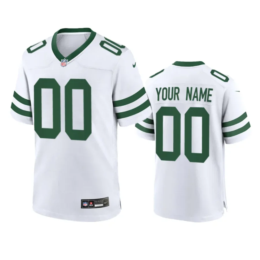 custom jets white legacy game jersey