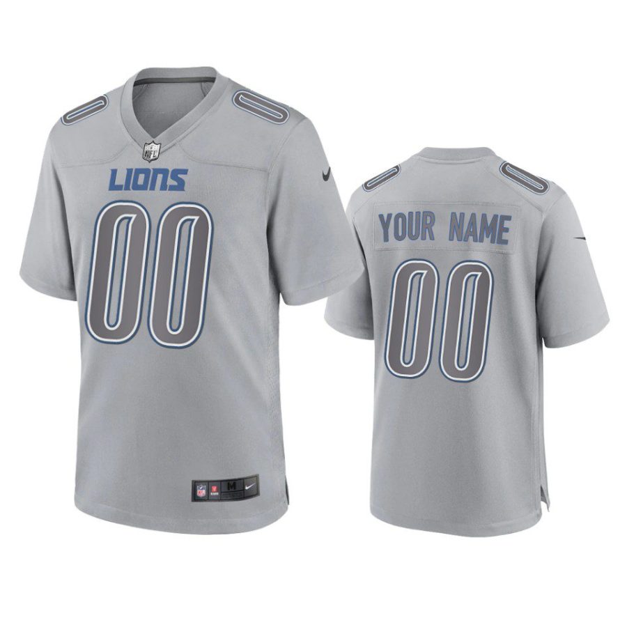 custom lions atmosphere fashion game gray jersey