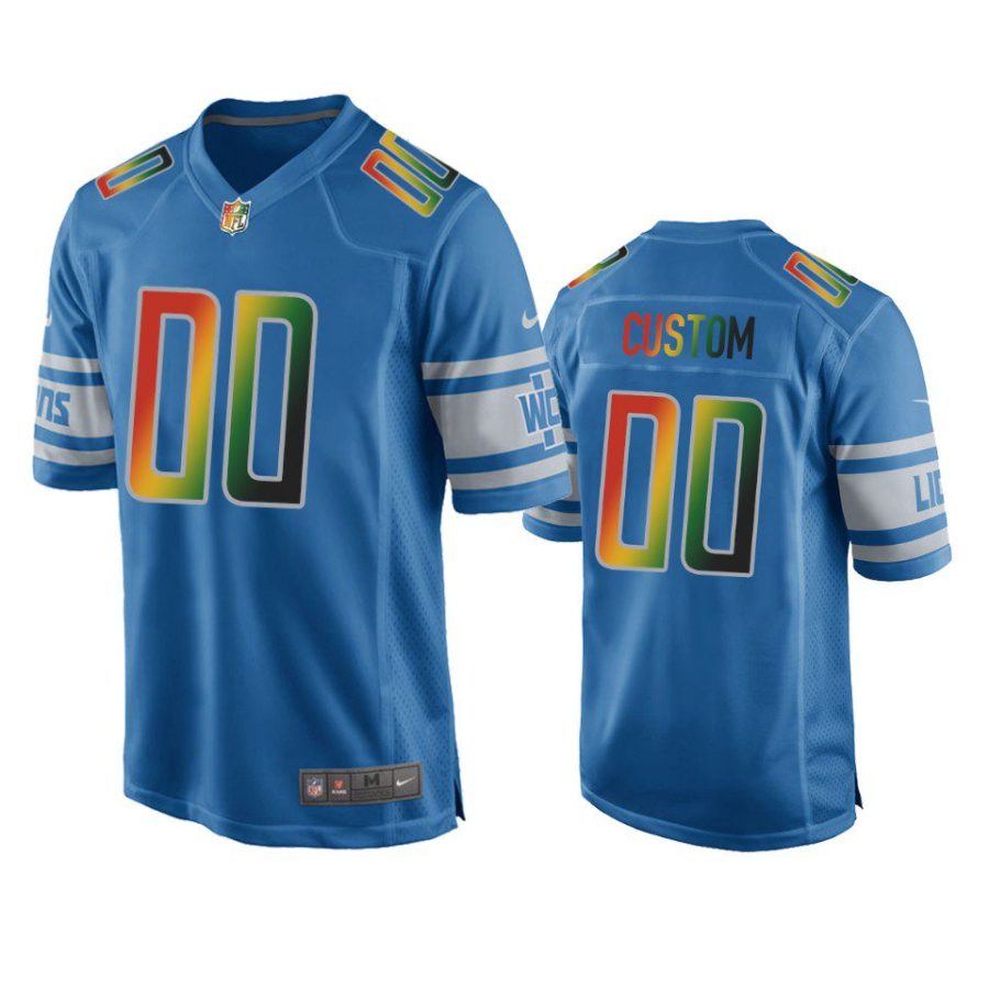 custom lions blue juneteenth freedom day jersey