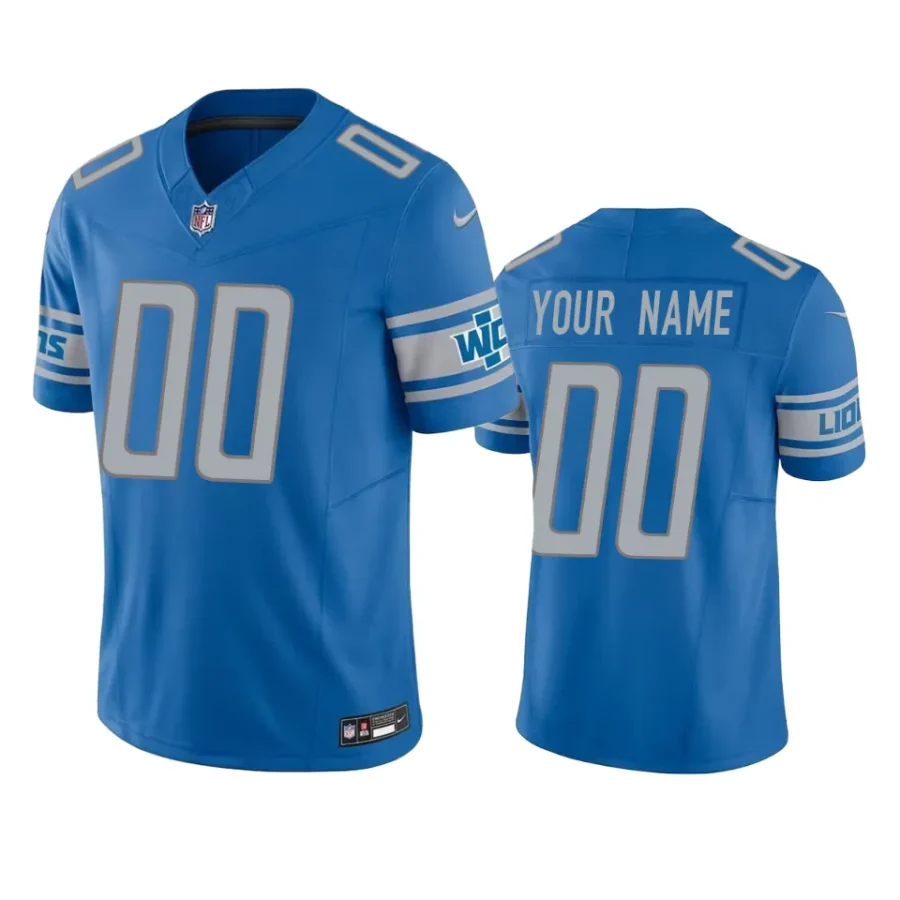 custom lions blue vapor f.u.s.e. limited jersey