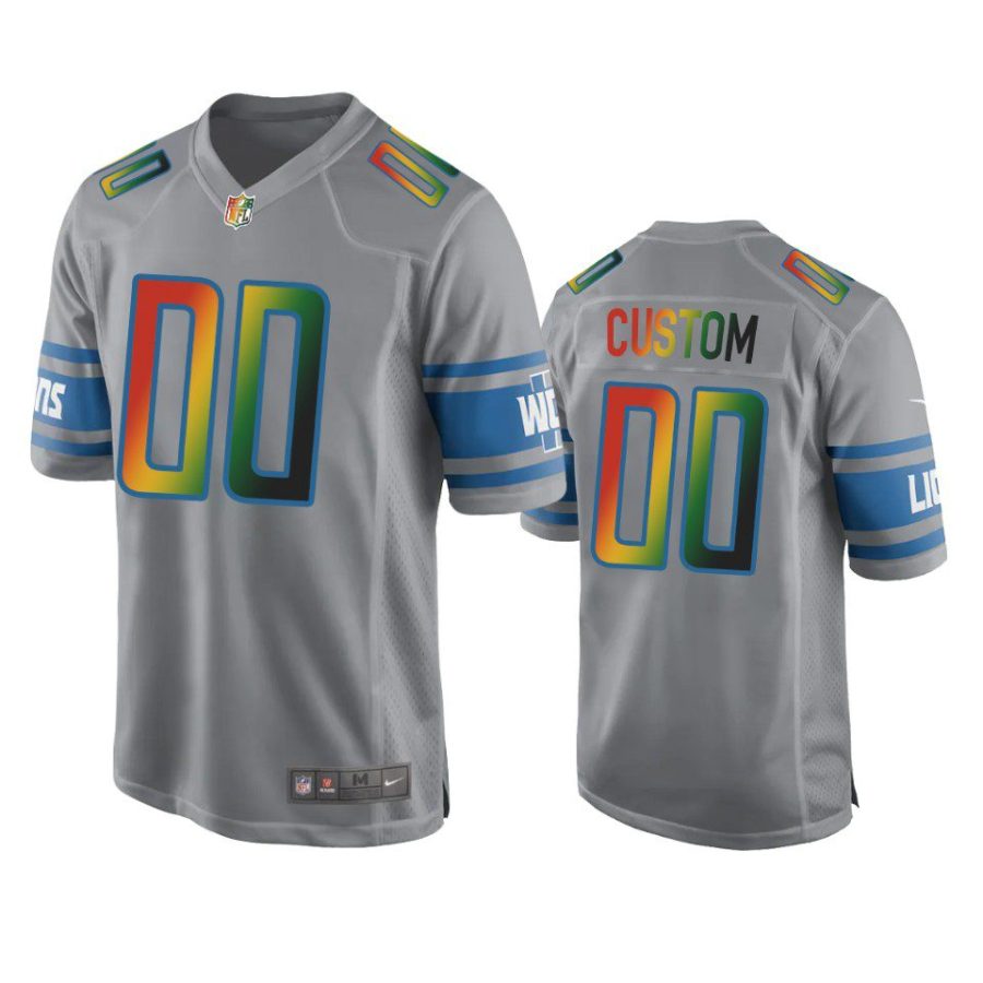 custom lions silver juneteenth freedom day jersey