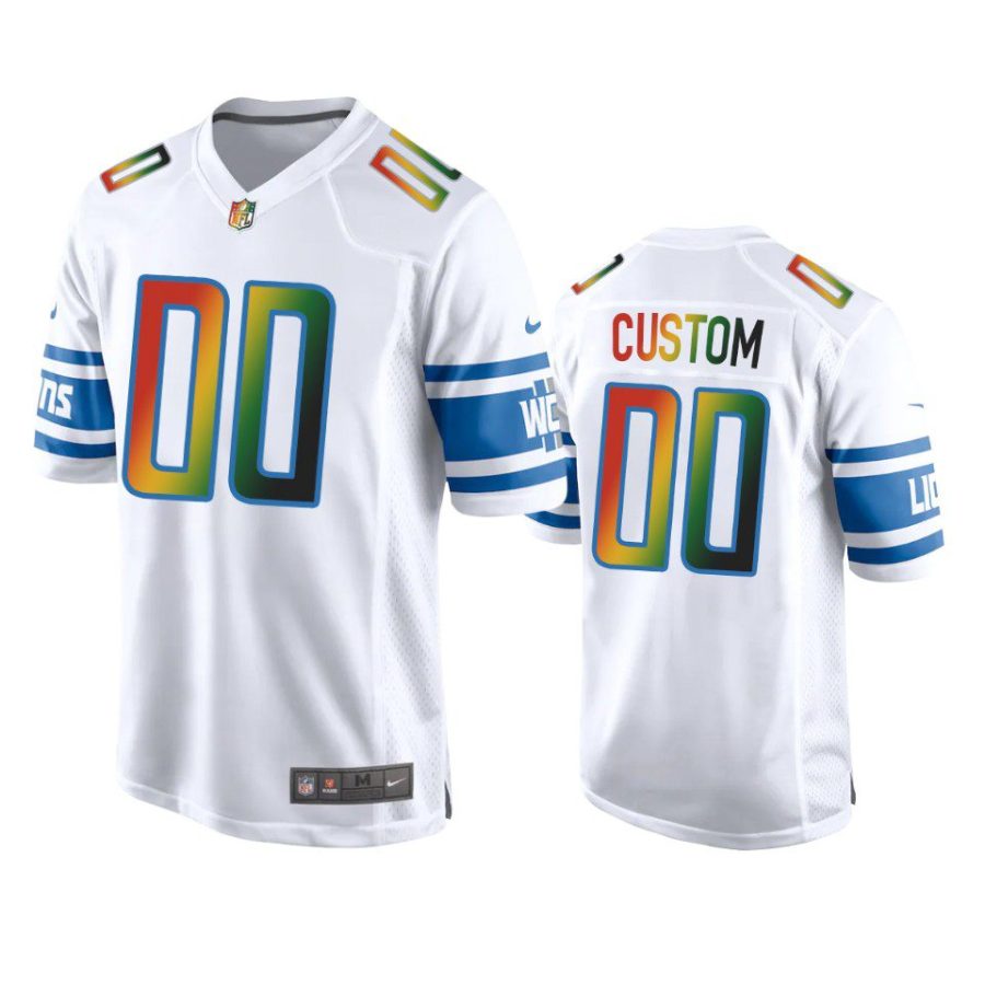 custom lions white juneteenth freedom day jersey