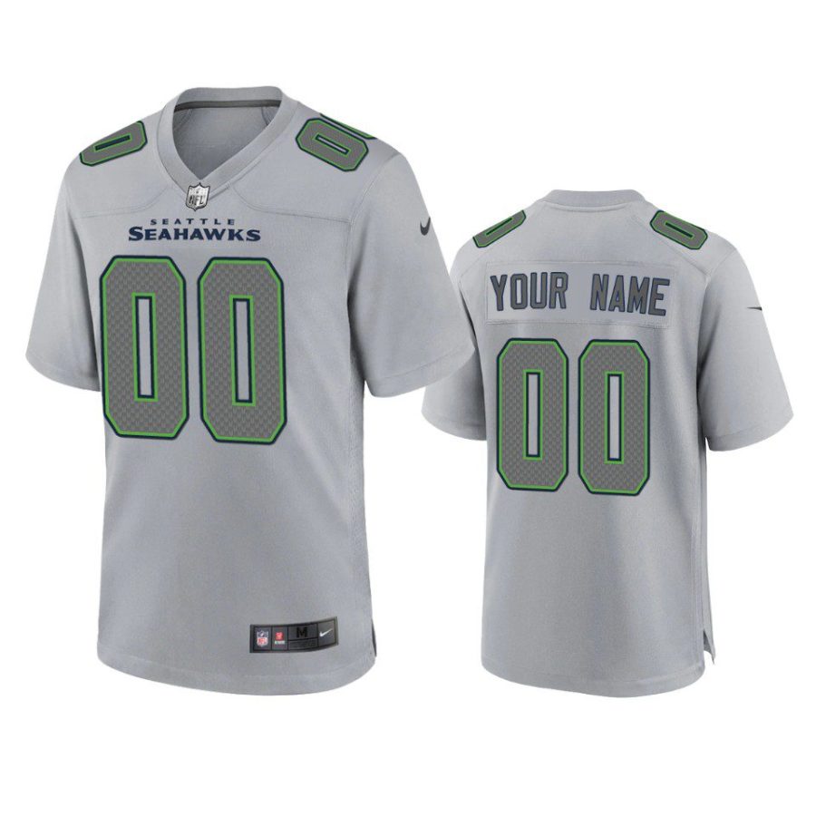 custom seahawks gray atmosphere fashion game jersey