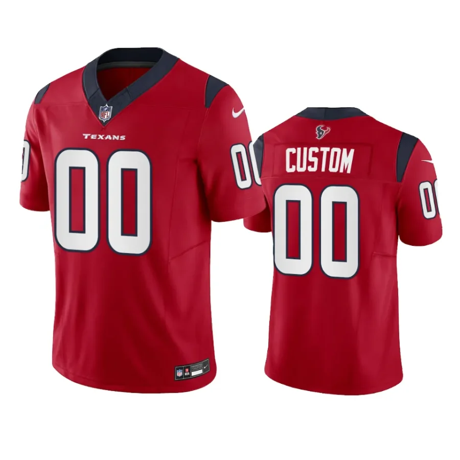 custom texans jersey red limited vapor f.u.s.e