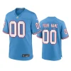 custom titans light blue oilers throwback game jersey