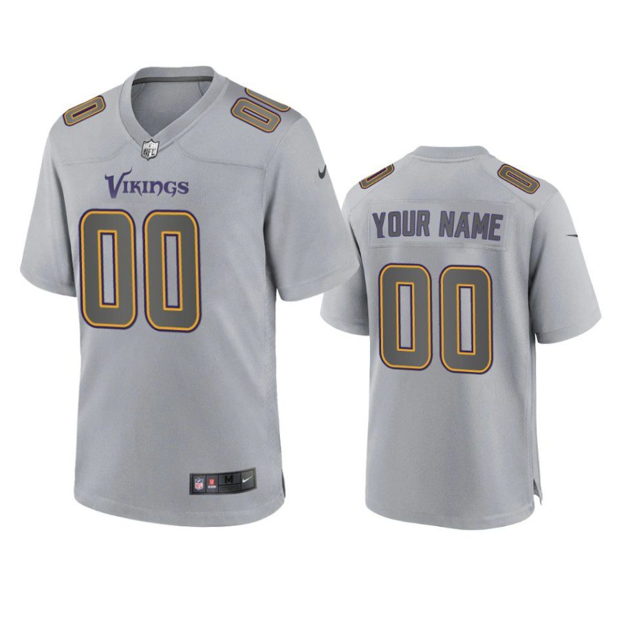 custom vikings atmosphere fashion game gray jersey