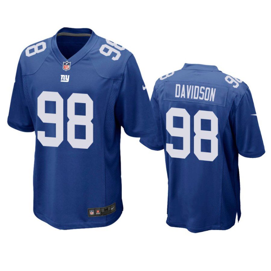 d.j. davidson giants royal game jersey