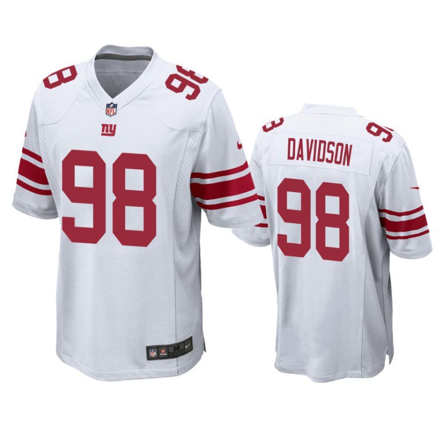 d.j. davidson giants white game jersey