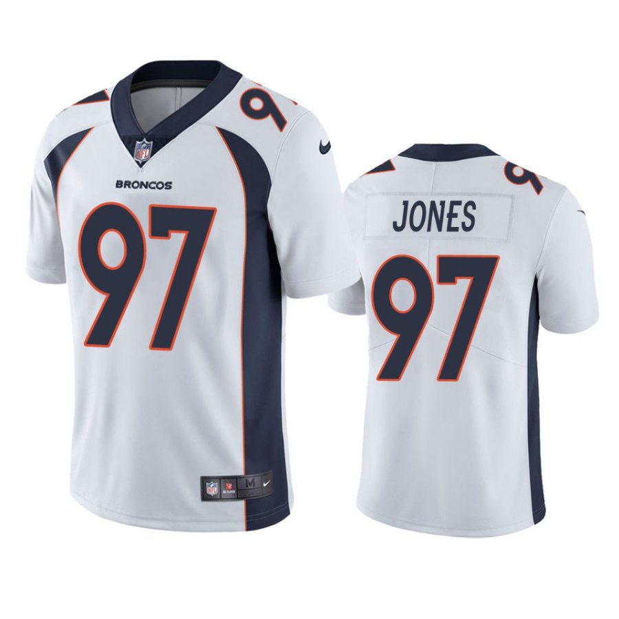 d.j. jones broncos jersey white vapor limited