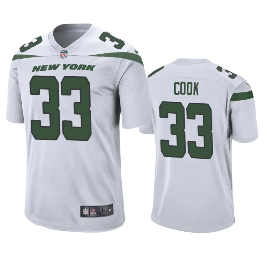 dalvin cook jets white game jersey