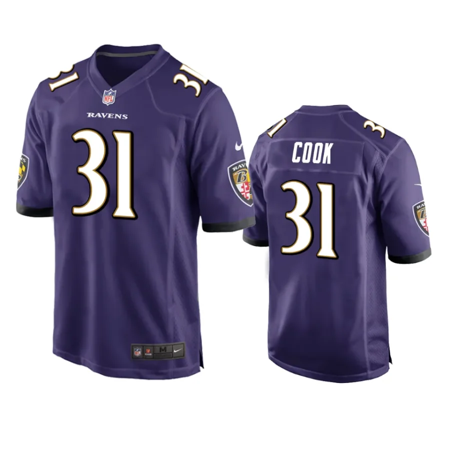 dalvin cook ravens purple game jersey