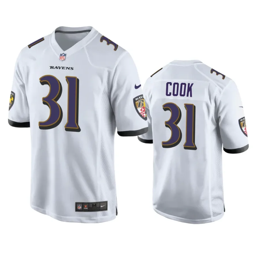 dalvin cook ravens white game jersey