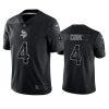 dalvin cook vikings black reflective limited jersey