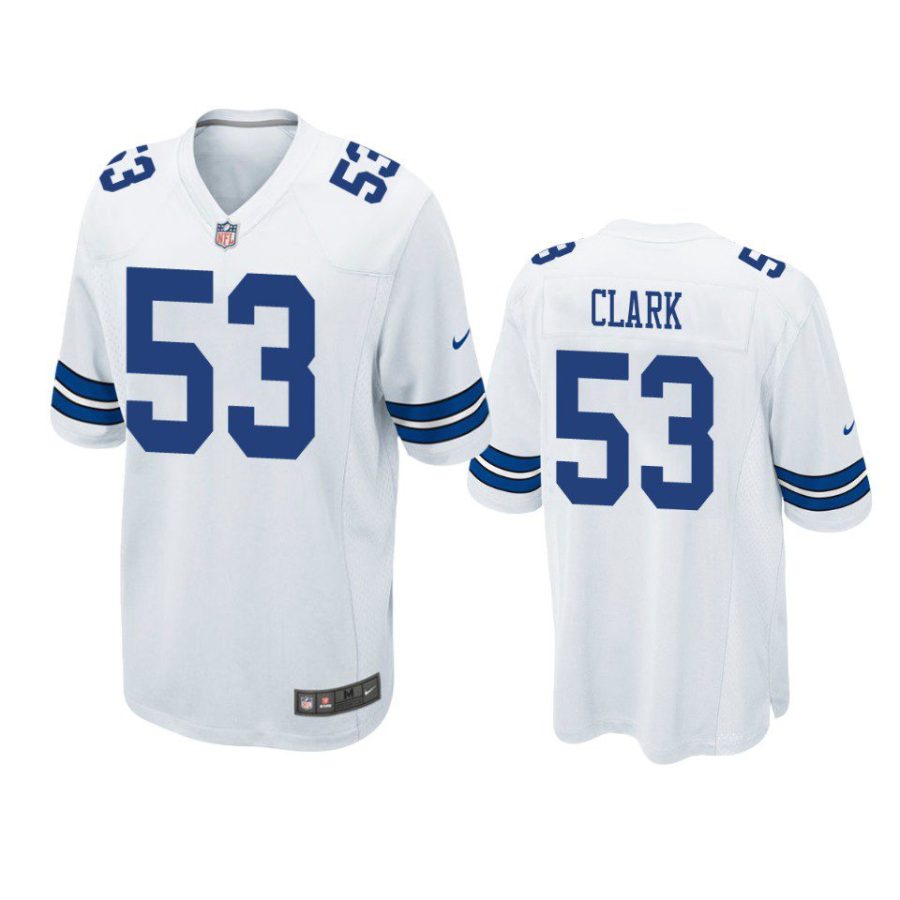 damone clark cowboys white game jersey