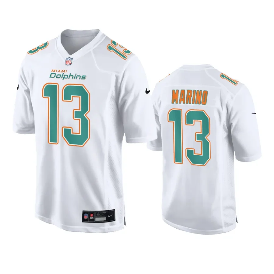 dan marino dolphins fashion game white jersey