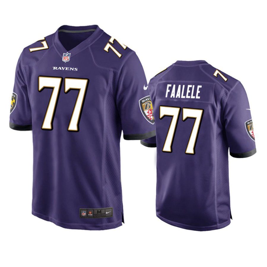 daniel faalele ravens purple game jersey