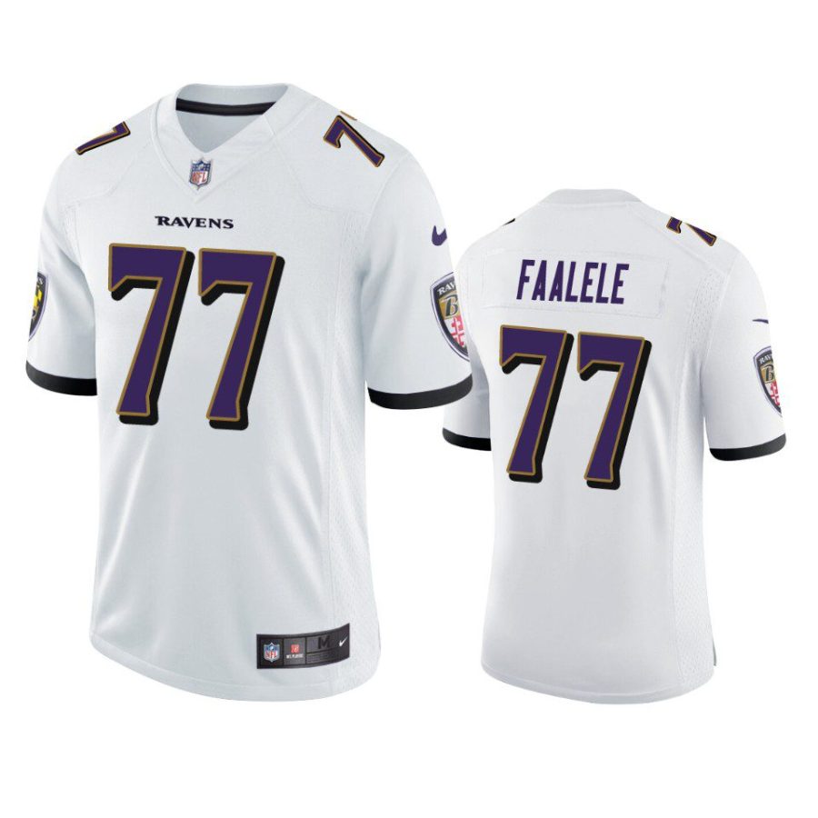 daniel faalele ravens vapor limited white jersey