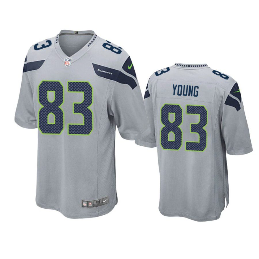 dareke young seahawks game gray jersey