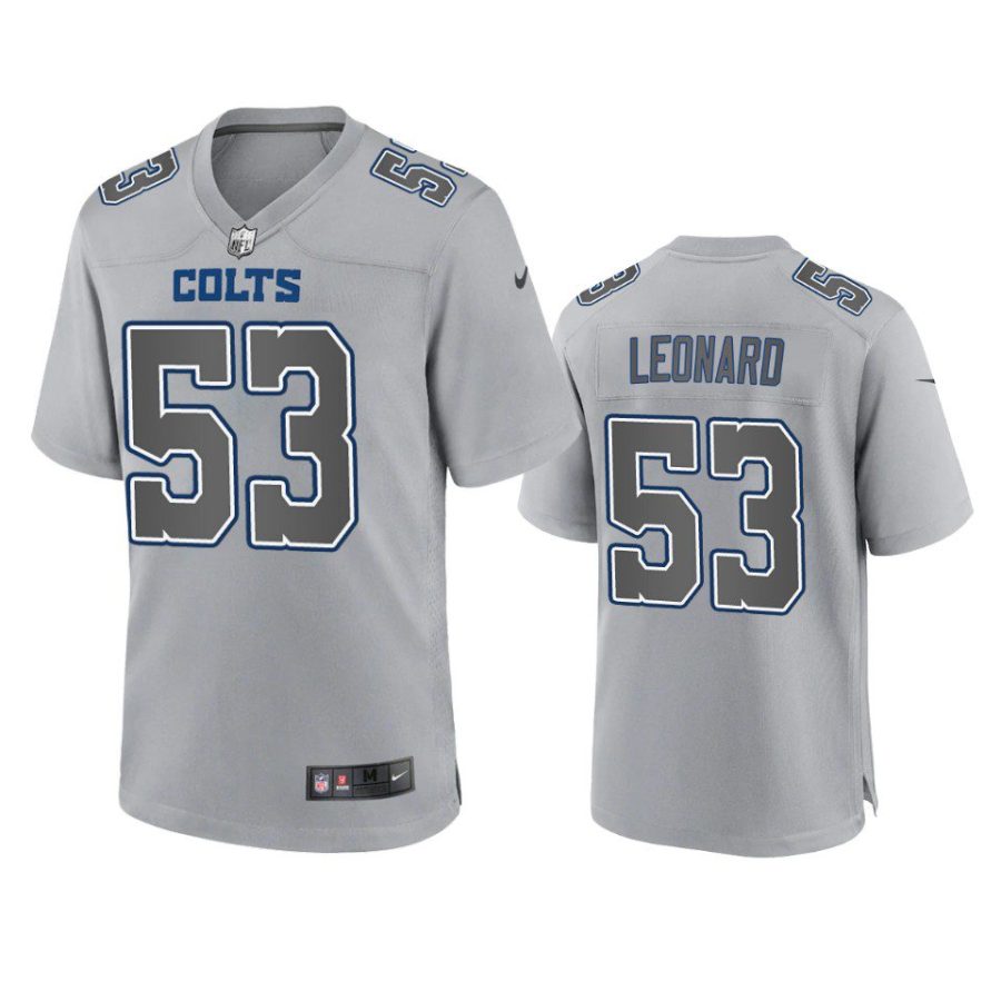 darius leonard colts atmosphere fashion game gray jersey