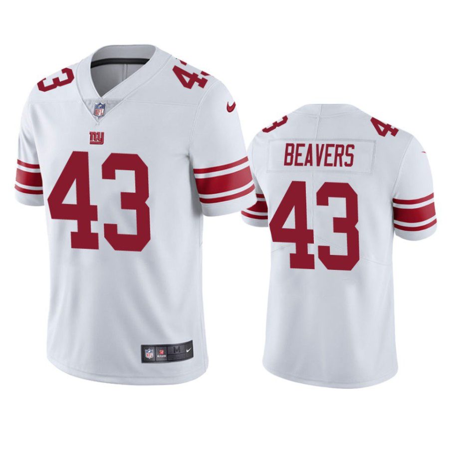 darrian beavers giants jersey white vapor limited