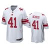 darrian beavers giants white game jersey