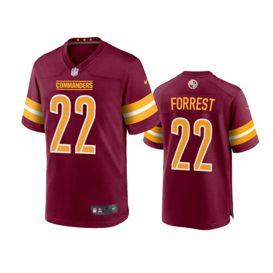 darrick forrest game youth burgundy jersey