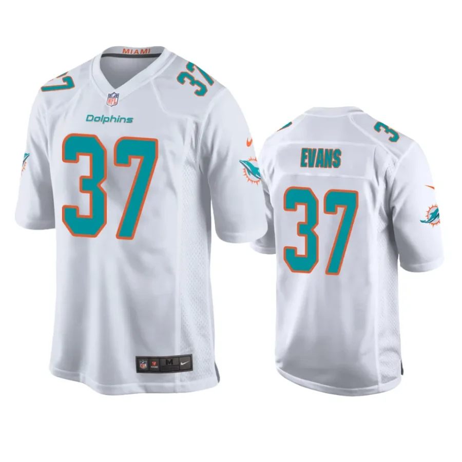 darrynton evans dolphins white game jersey