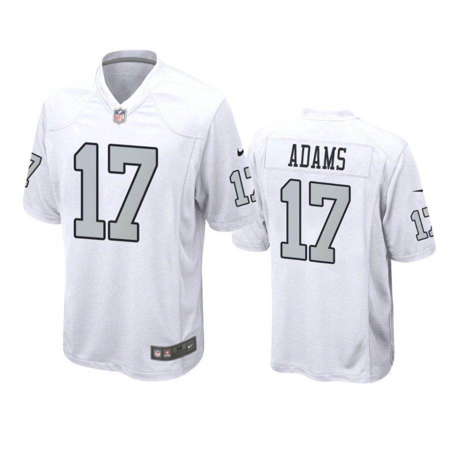 davante adams raiders white alternate game jersey