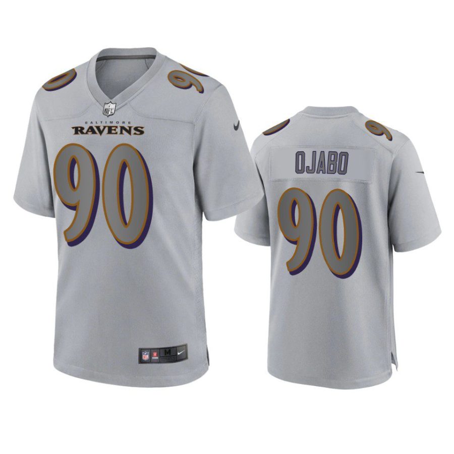 david ojabo ravens atmosphere fashion game gray jersey