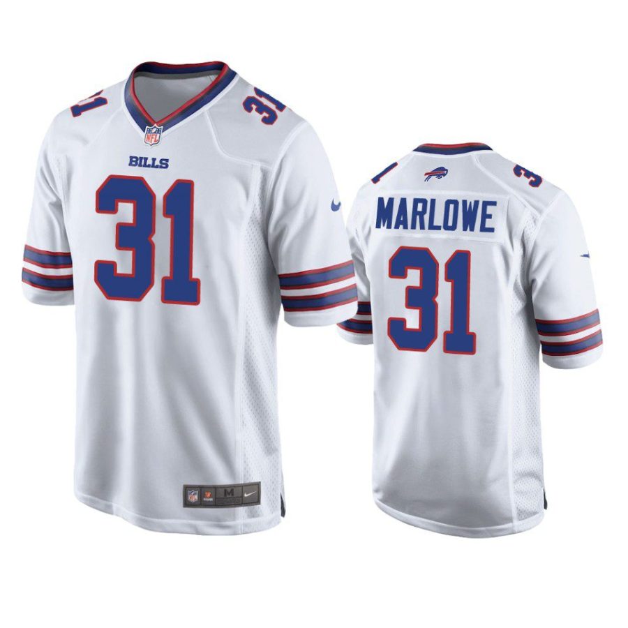 dean marlowe bills white game jersey