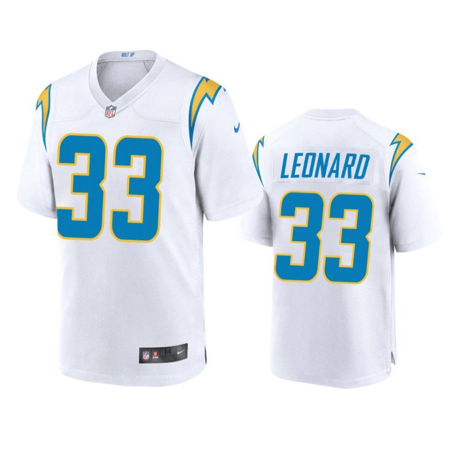 deane leonard chargers game white jersey