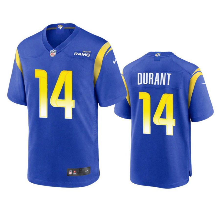 decobie durant rams game royal jersey