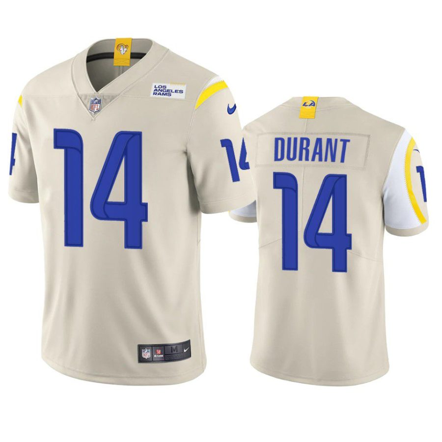 decobie durant rams vapor limited bone jersey