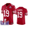 deebo samuel 49ers scarlet super bowl lviii vapor fuse jersey