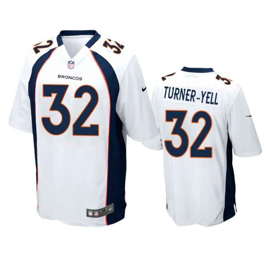 delarrin turner yell broncos white game jersey