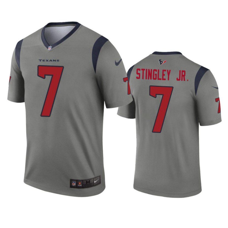 derek stingley jr. texans inverted legend gray jersey