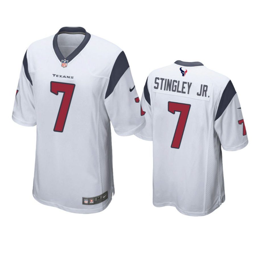 derek stingley jr. texans white game jersey