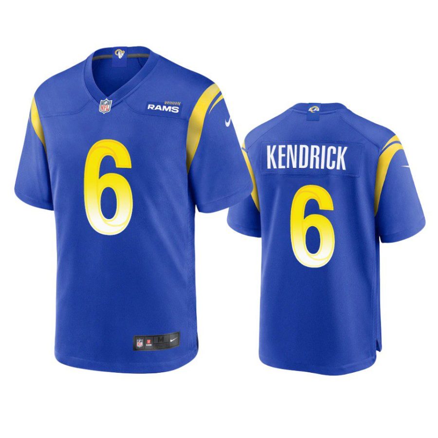 derion kendrick rams game royal jersey