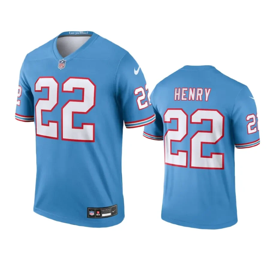 derrick henry titans oilers throwback legend light blue jersey